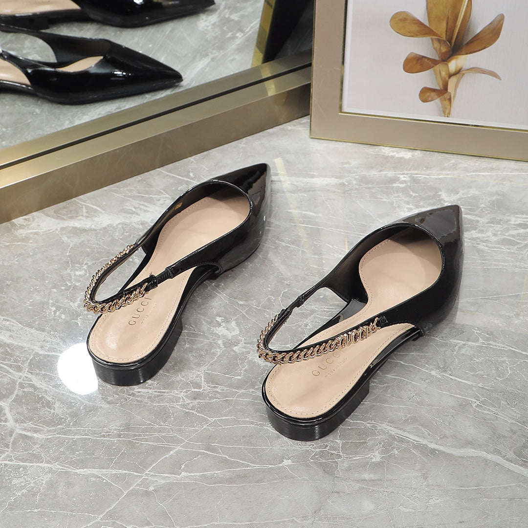 GUCCI Signoria Ballet Flat Black