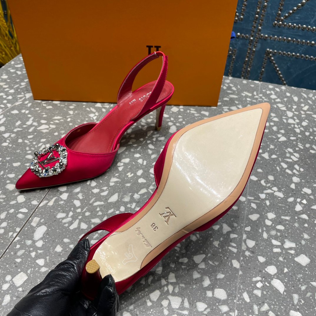 LOUIS VUITTON LV MET SLINGBACK PUMP RED