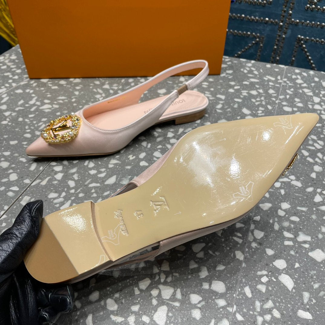 LOUIS VUITTON LV MET SLINGBACK BALLERINA BEIGE