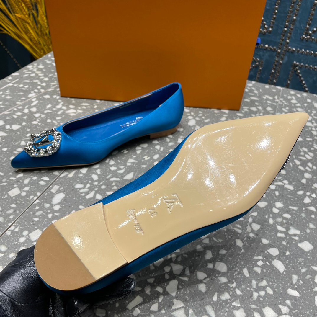 LOUIS VUITTON LV MET FLAT BALLERINA BLUE