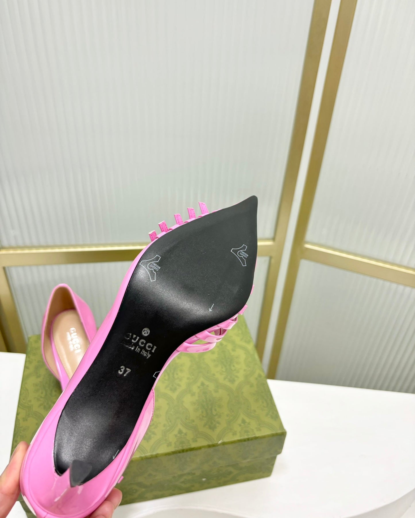 GUCCI HIGH PUMP 6 CM IN FUSCIA PINK CALFSKIN
