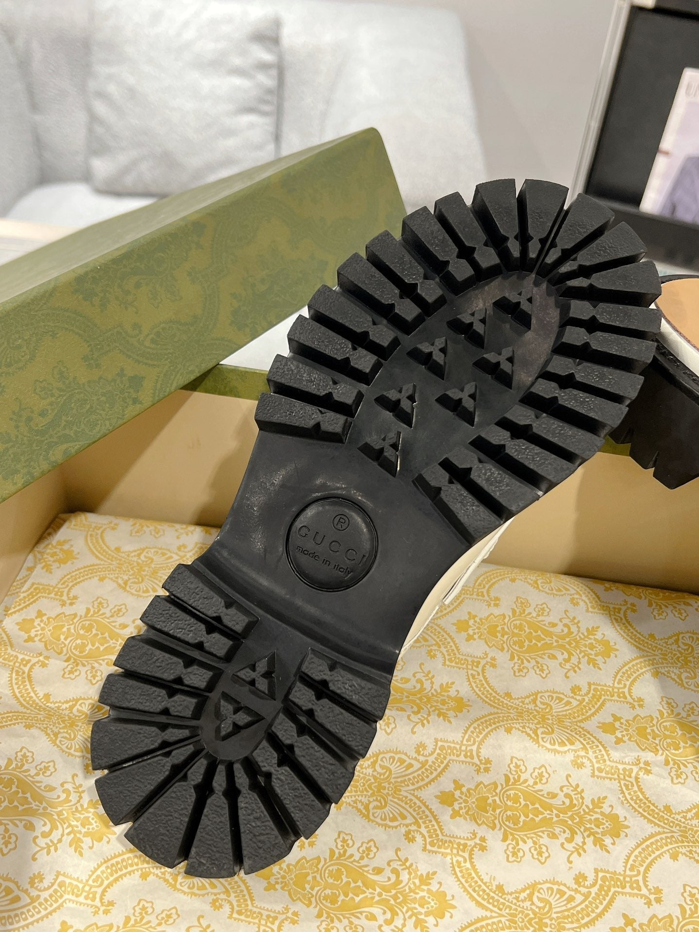 GUCCI MULE WITH HORSEBIT WHITE CALFSKIN