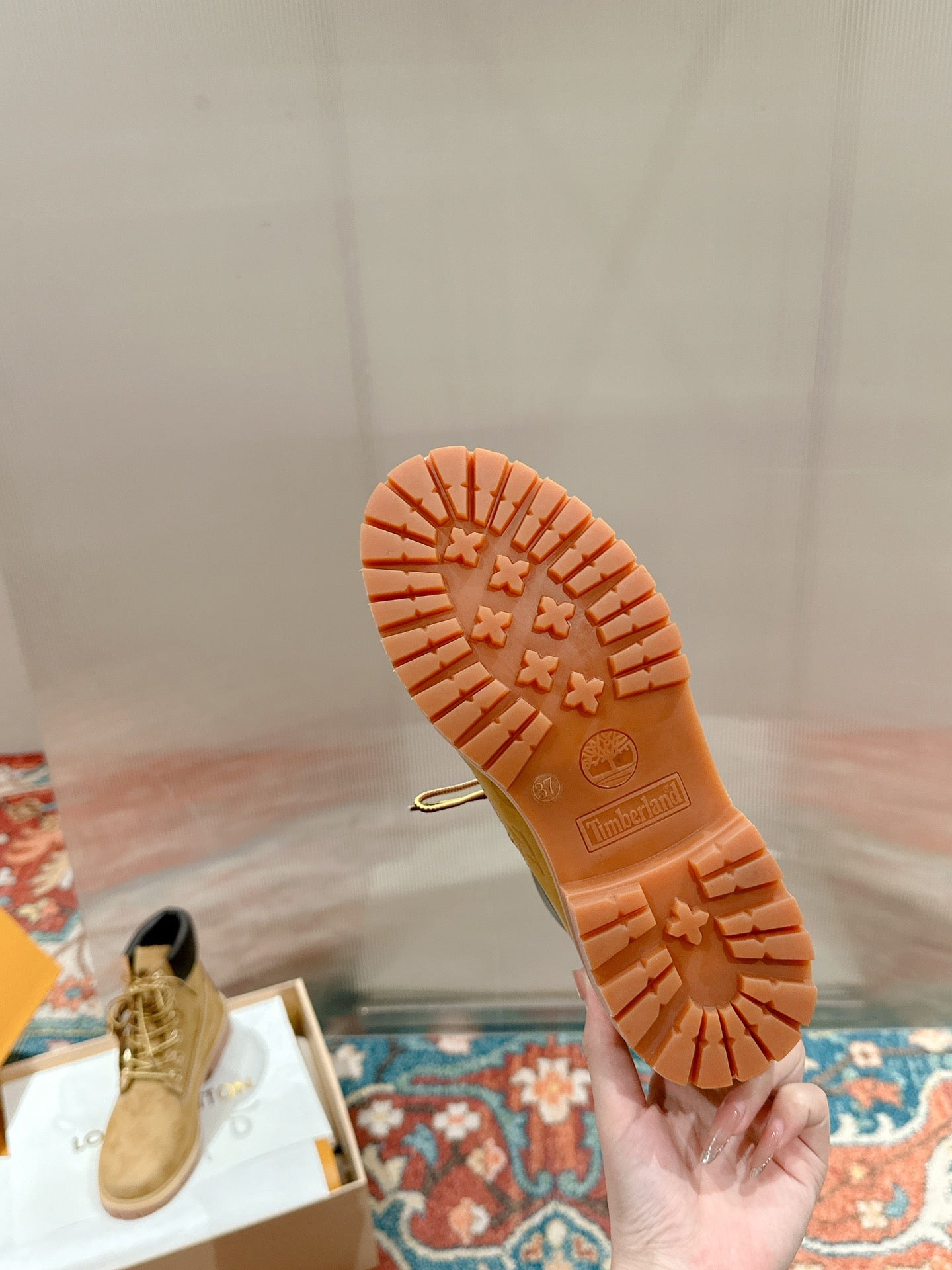 LOUIS VUITTON LV X TIMBERLAND ANKLE BOOT IN TORTILLA BROWN MONOGRAM SUEDE