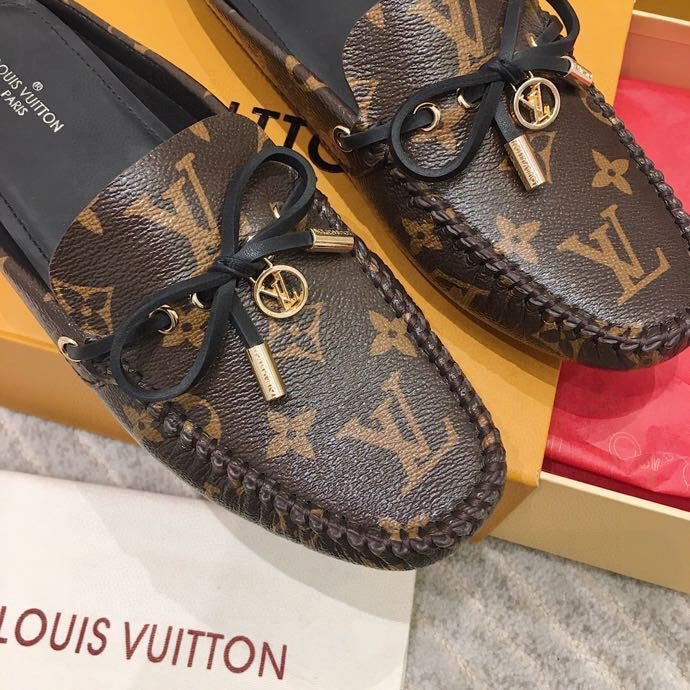 LOUIS VUITTON LV WOMEN'S EASY MULE IN CHOCOLATE BROWN MONOGRAM CALFSKIN