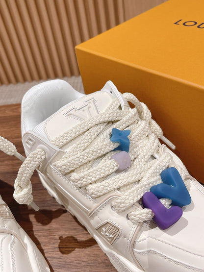 LOUIS VUITTON LV Trainer Maxi Sneaker White Calfskin