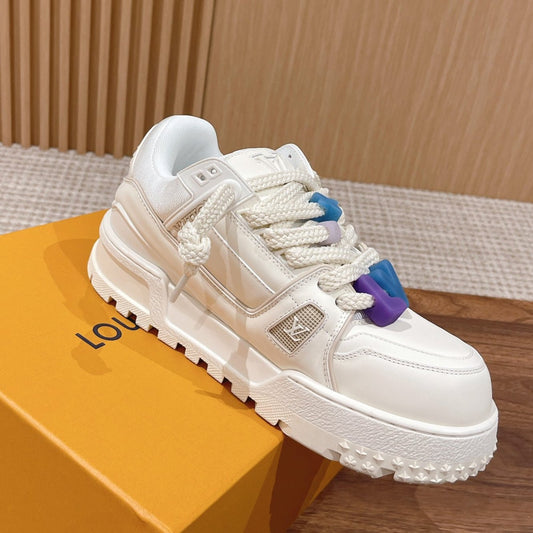 LOUIS VUITTON LV Trainer Maxi Sneaker White Calfskin
