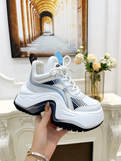 LOUIS VUITTON LV ARCHLIGHT 2.0 PLATFORM SNEAKER IN COLORFUL MIX OF MATERIALS 991810