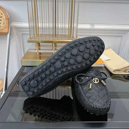 LOUIS VUITTON LV COSY FLAT LOGO STAMPING BLACK