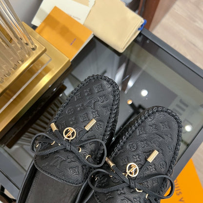 LOUIS VUITTON LV COSY FLAT LOGO STAMPING BLACK