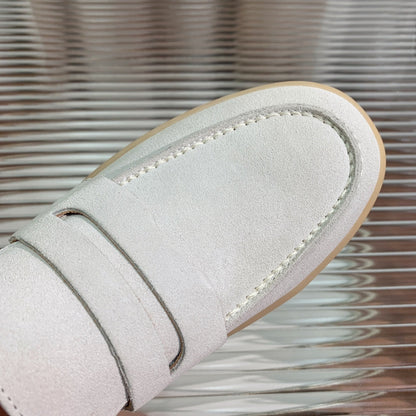 LP RETRO SUMMER WALK LOAFERS WHITE SUEDE