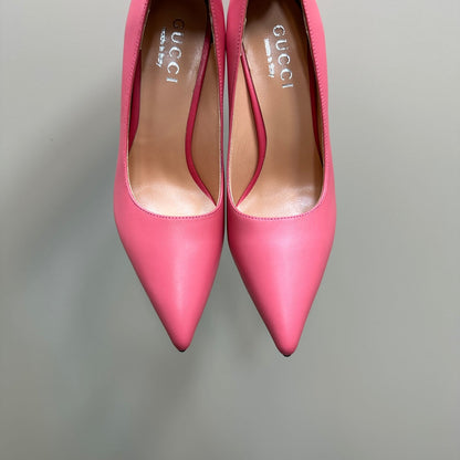 GUCCI 105 BASIC HIGH HEEL HOT PINK LAMBSKIN