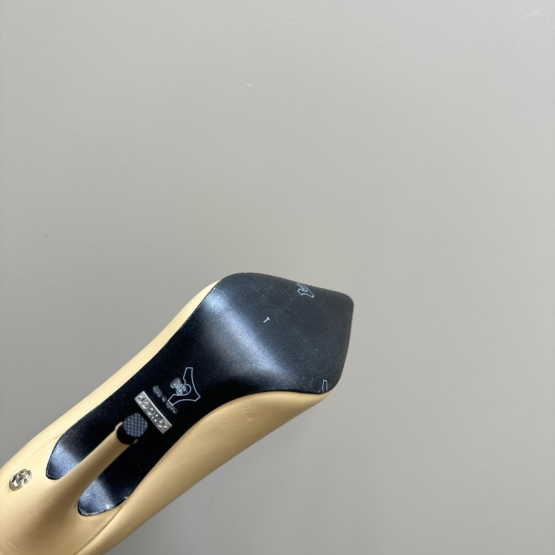 GUCCI 105 BASIC HIGH HEEL CREAM LAMBSKIN