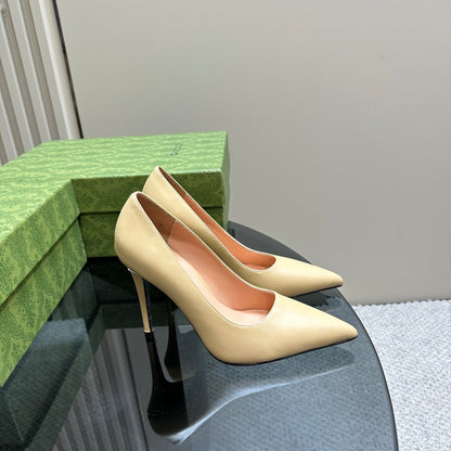 GUCCI 105 BASIC HIGH HEEL CREAM LAMBSKIN