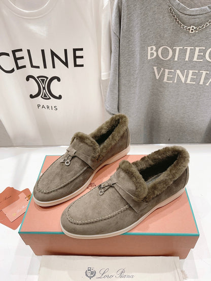 LP SUMMER CHARMS WALK LOAFERS ASH BROWN FLEECE
