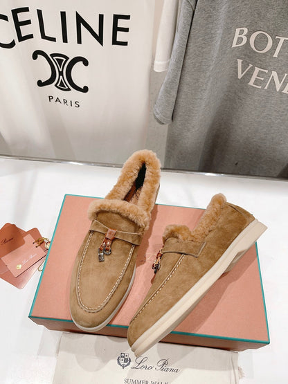 LP SUMMER CHARMS WALK LOAFERS TAWNY FLEECE