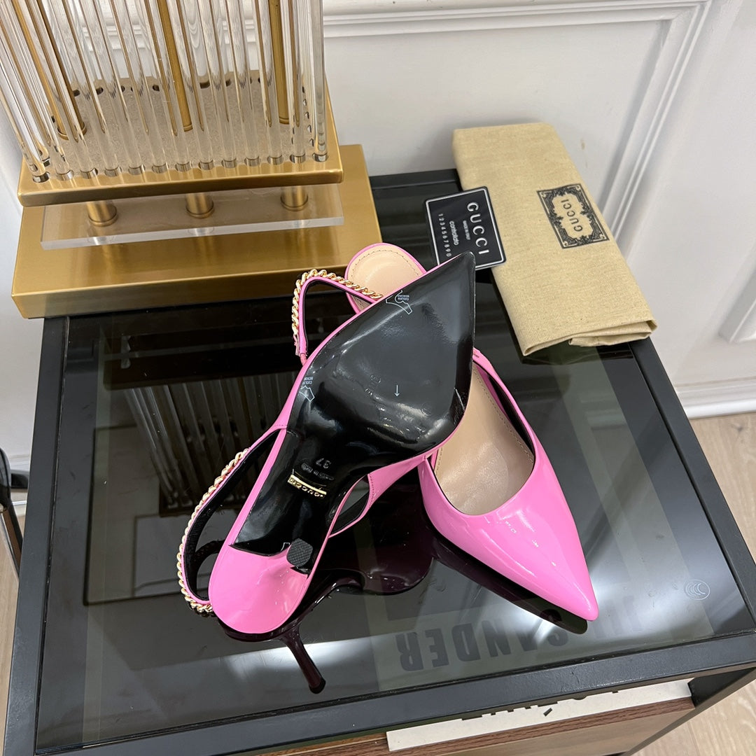 GUCCI SIGNORIA SLINGBACK PUMP TAFFY LAMBSKIN
