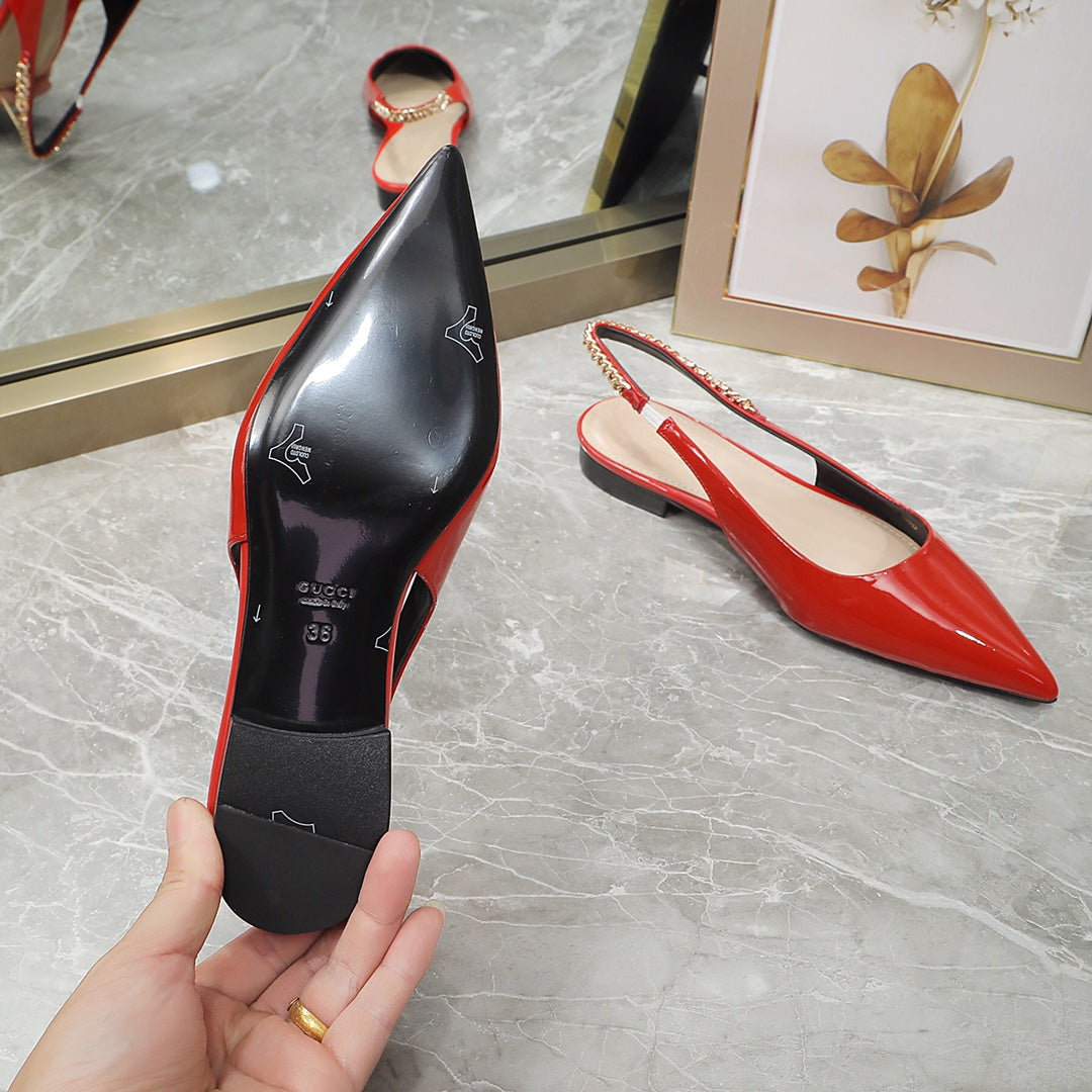 GUCCI Signoria Ballet Flat orange