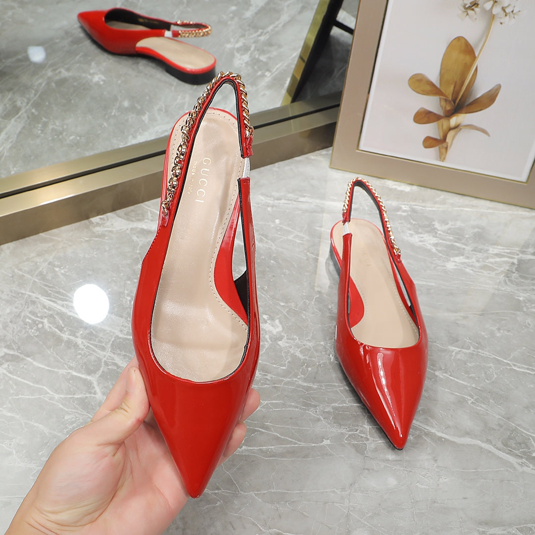 GUCCI Signoria Ballet Flat orange