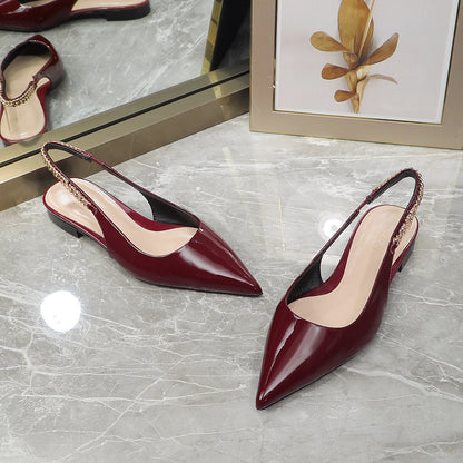 GUCCI Signoria Ballet Flat red wine