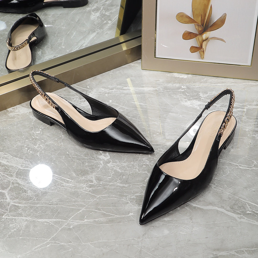 GUCCI Signoria Ballet Flat Black