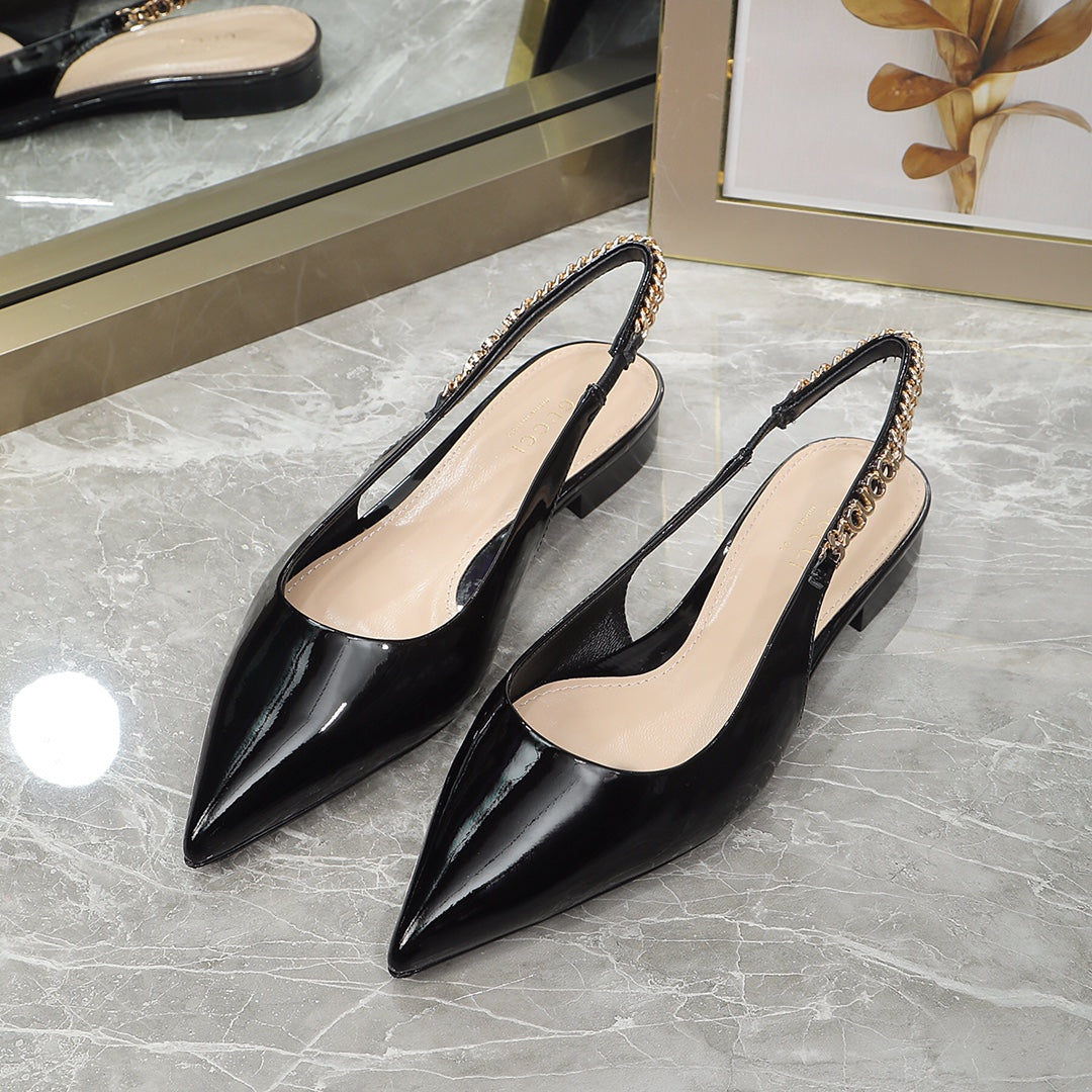 GUCCI Signoria Ballet Flat Black
