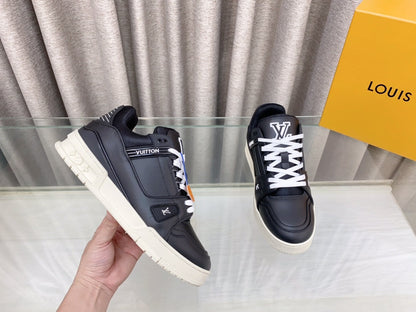 LOUIS VUITTON LV MAXI TRAINER IN BLACK CALFSKIN