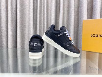 LOUIS VUITTON LV MAXI TRAINER IN BLACK CALFSKIN