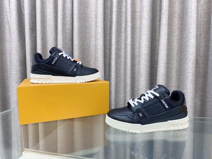 LOUIS VUITTON LV MAXI TRAINER IN BLACK CALFSKIN