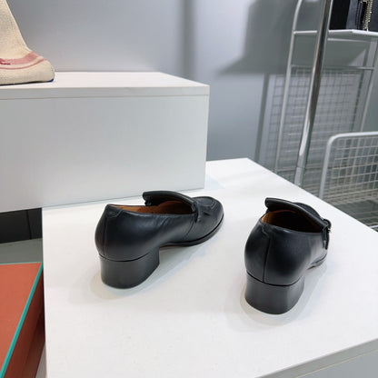 LP 25S PENNAN FRINGE LOAFER 35MM IN BLACK CALFSKIN