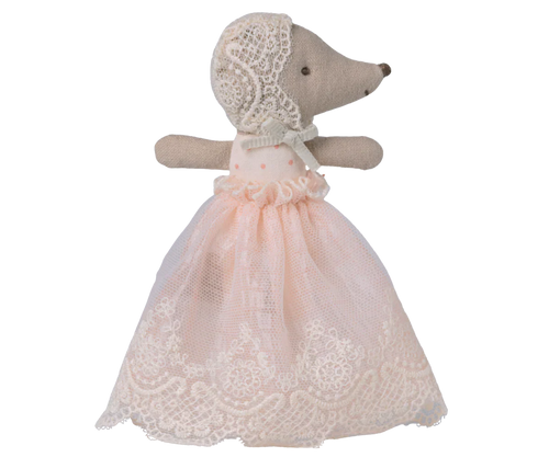 Maileg Baby mouse in gown - powder PRE-ORDER