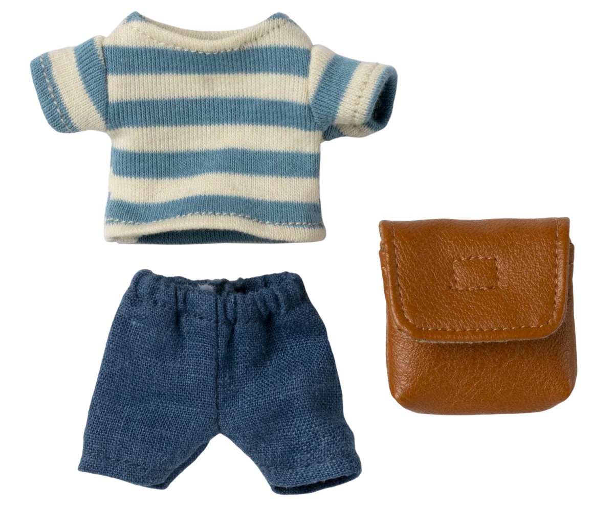 Maileg Clothes and bag for Big brother mouse - Brown PRE-ORDER