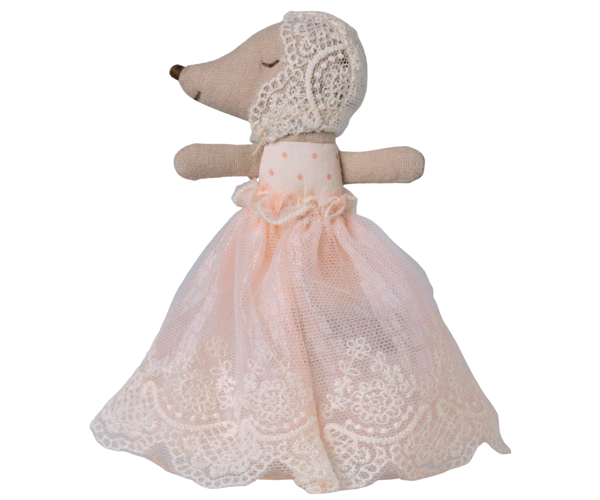 Maileg Baby mouse in gown - powder PRE-ORDER