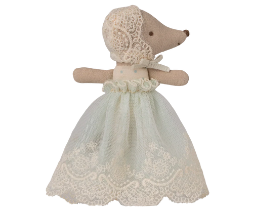 Maileg Baby mouse in gown - mint PRE-ORDER