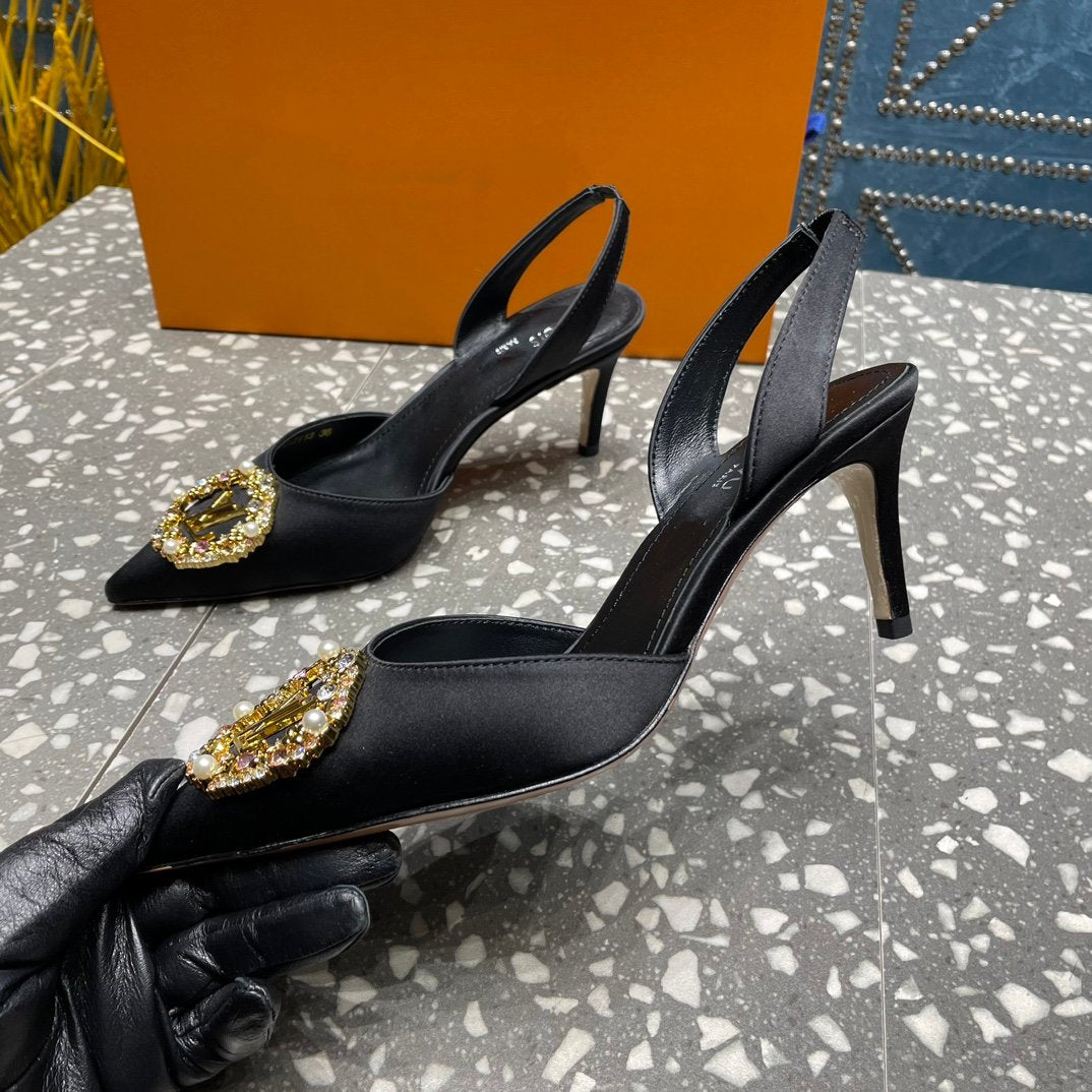 LOUIS VUITTON LV MET SLINGBACK PUMP BLACK