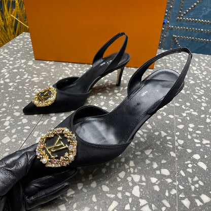 LOUIS VUITTON LV MET SLINGBACK PUMP BLACK