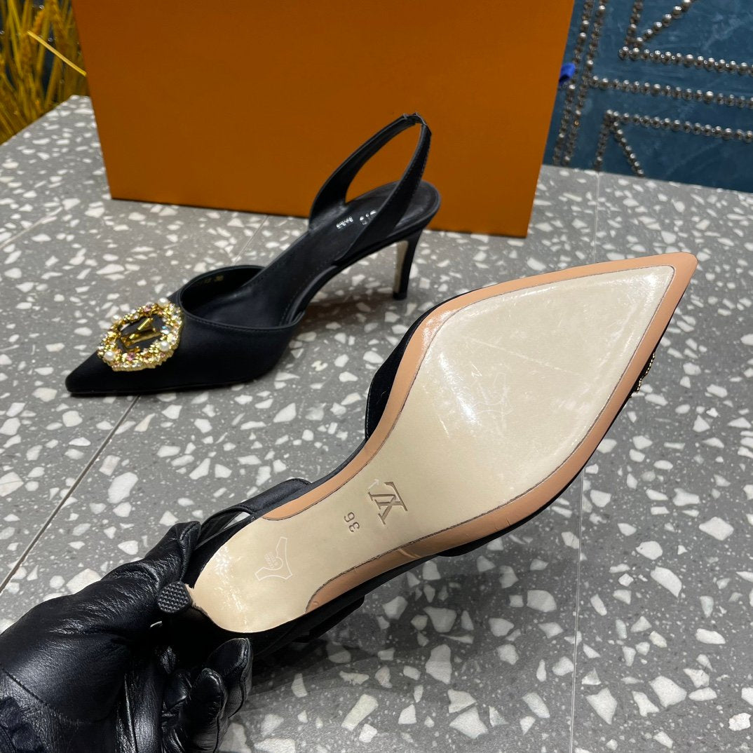 LOUIS VUITTON LV MET SLINGBACK PUMP BLACK