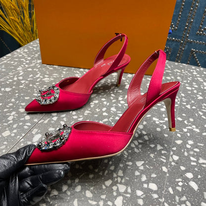 LOUIS VUITTON LV MET SLINGBACK PUMP RED