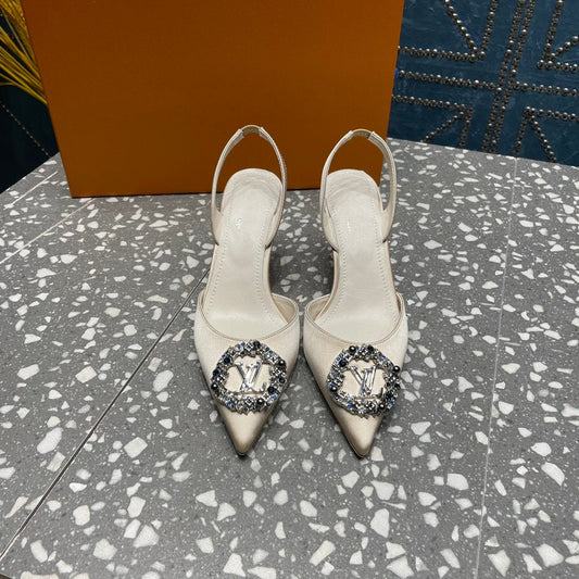 LOUIS VUITTON LV MET SLINGBACK PUMP WHITE