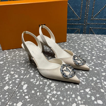 LOUIS VUITTON LV MET SLINGBACK PUMP WHITE
