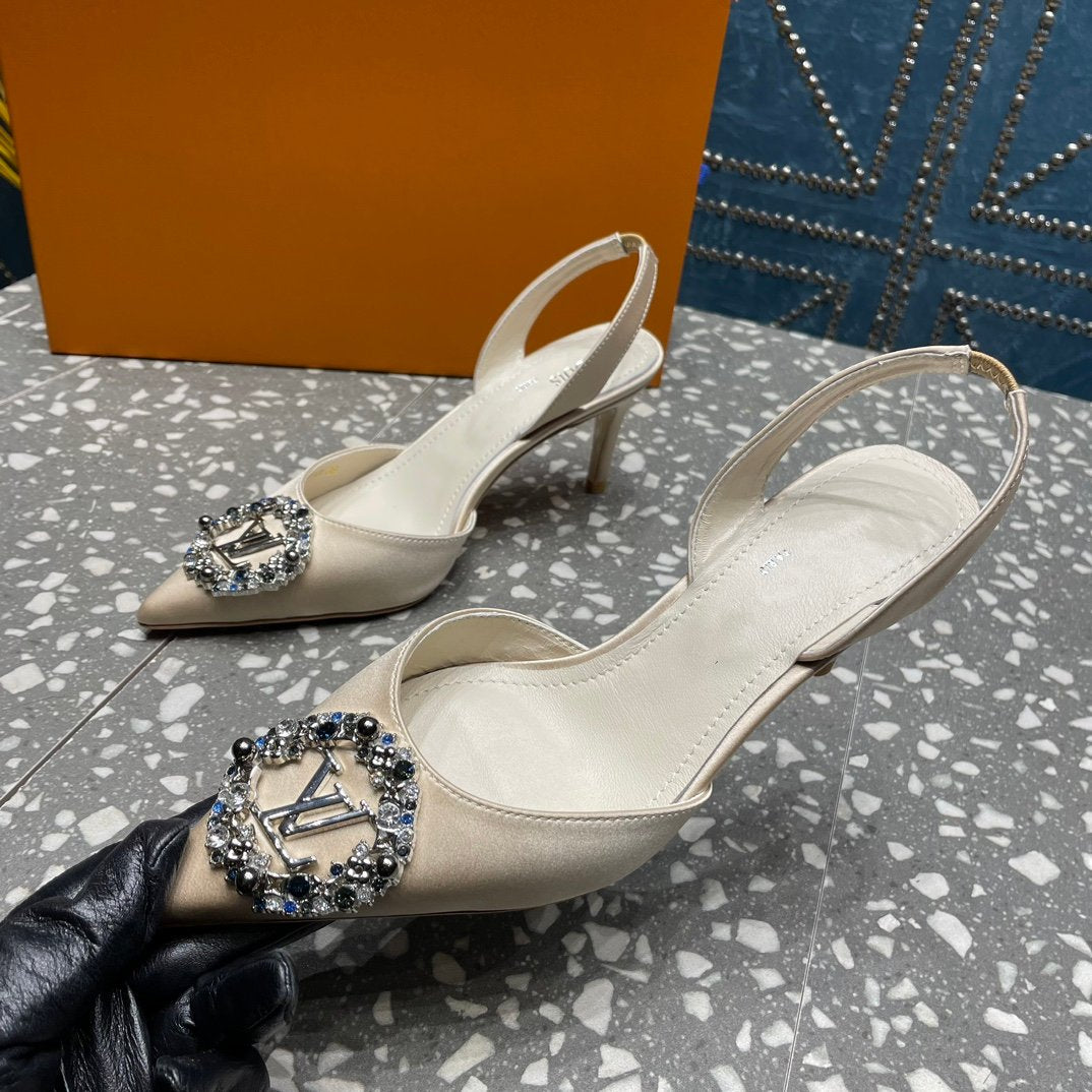 LOUIS VUITTON LV MET SLINGBACK PUMP WHITE