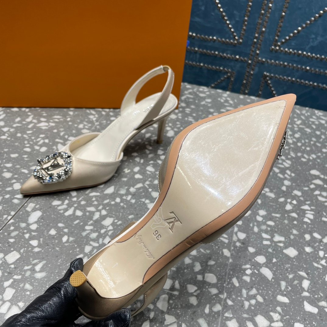 LOUIS VUITTON LV MET SLINGBACK PUMP WHITE