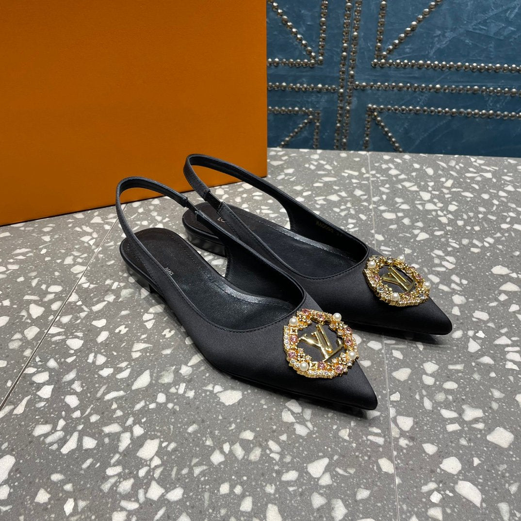 LOUIS VUITTON LV MET SLINGBACK BALLERINA NOIR