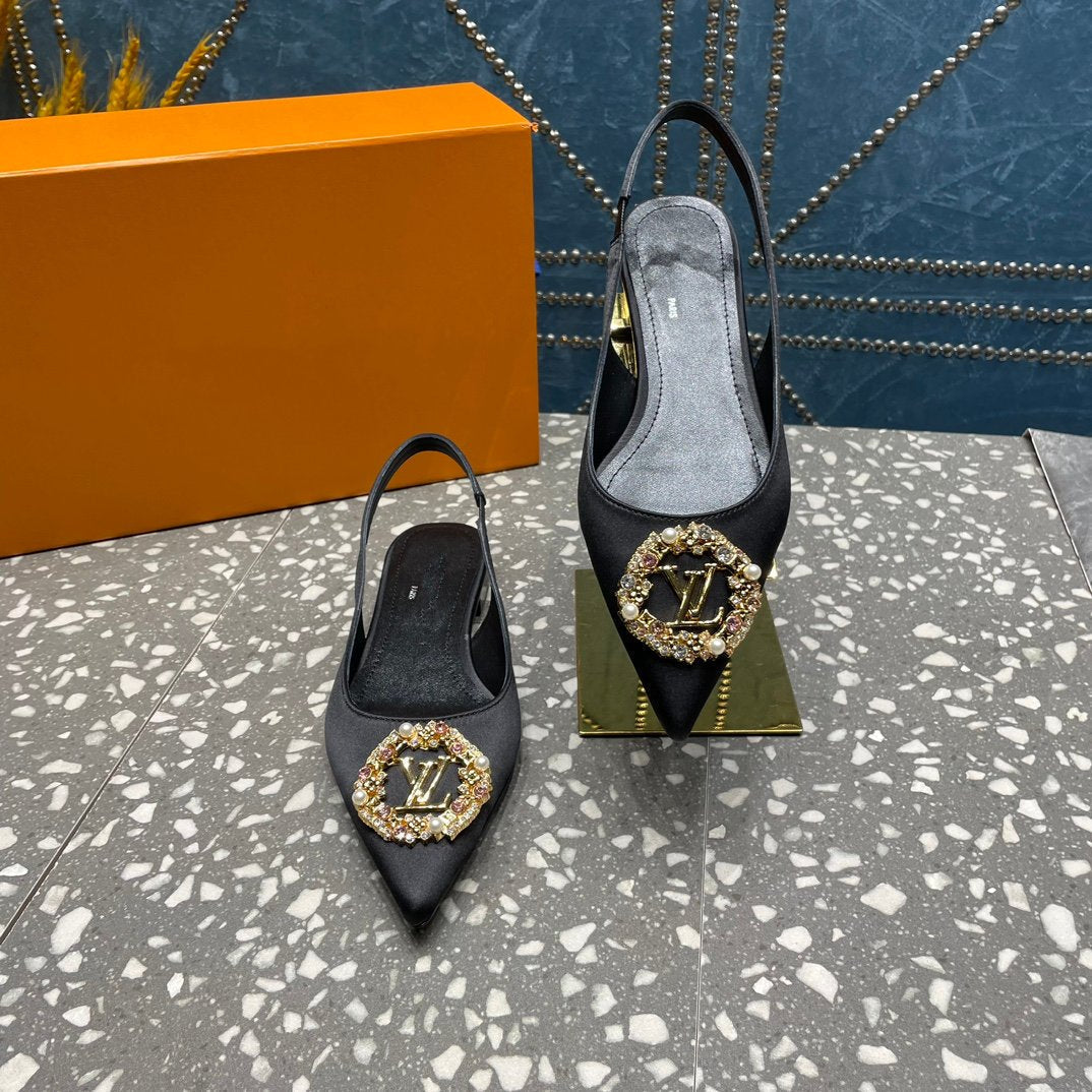 LOUIS VUITTON LV MET SLINGBACK BALLERINA NOIR