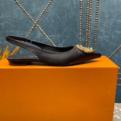 LOUIS VUITTON LV MET SLINGBACK BALLERINA NOIR
