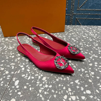 LOUIS VUITTON LV MET SLINGBACK BALLERINA RED