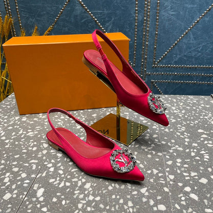 LOUIS VUITTON LV MET SLINGBACK BALLERINA RED