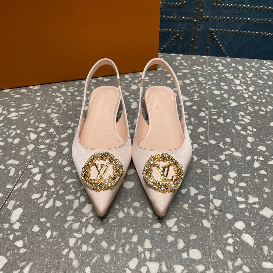 LOUIS VUITTON LV MET SLINGBACK BALLERINA BEIGE