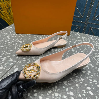 LOUIS VUITTON LV MET SLINGBACK BALLERINA BEIGE