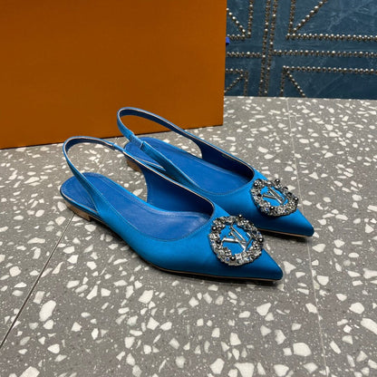 LOUIS VUITTON LV MET SLINGBACK BALLERINA BLUE