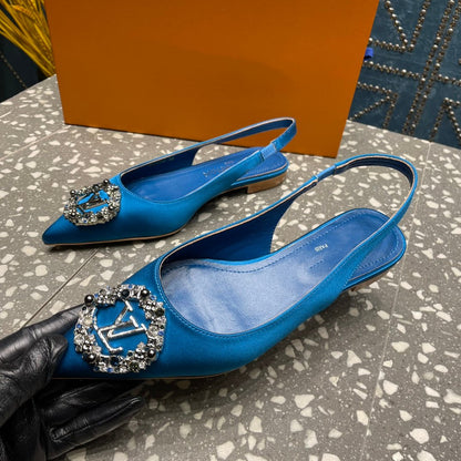 LOUIS VUITTON LV MET SLINGBACK BALLERINA BLUE